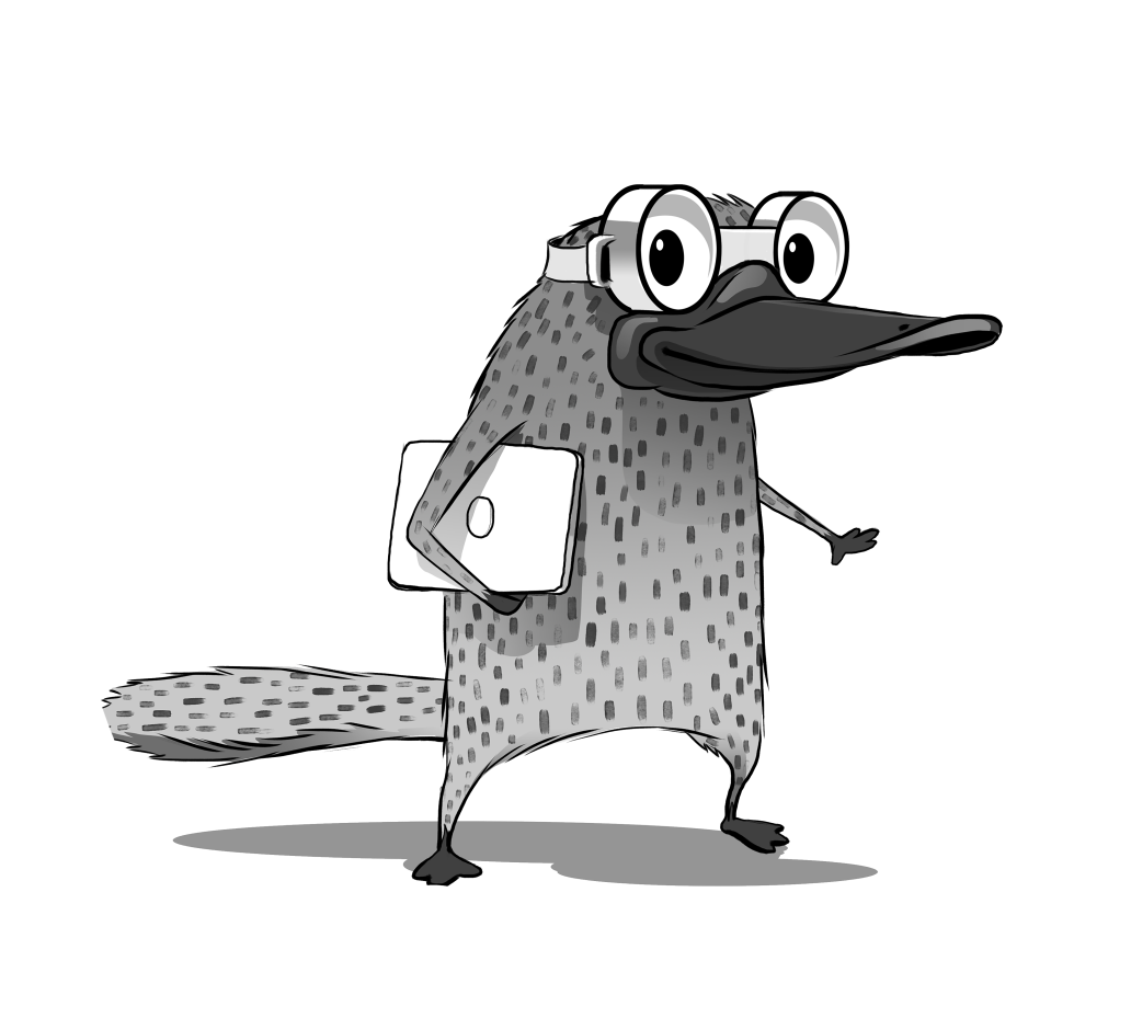 Platypus with a laptop