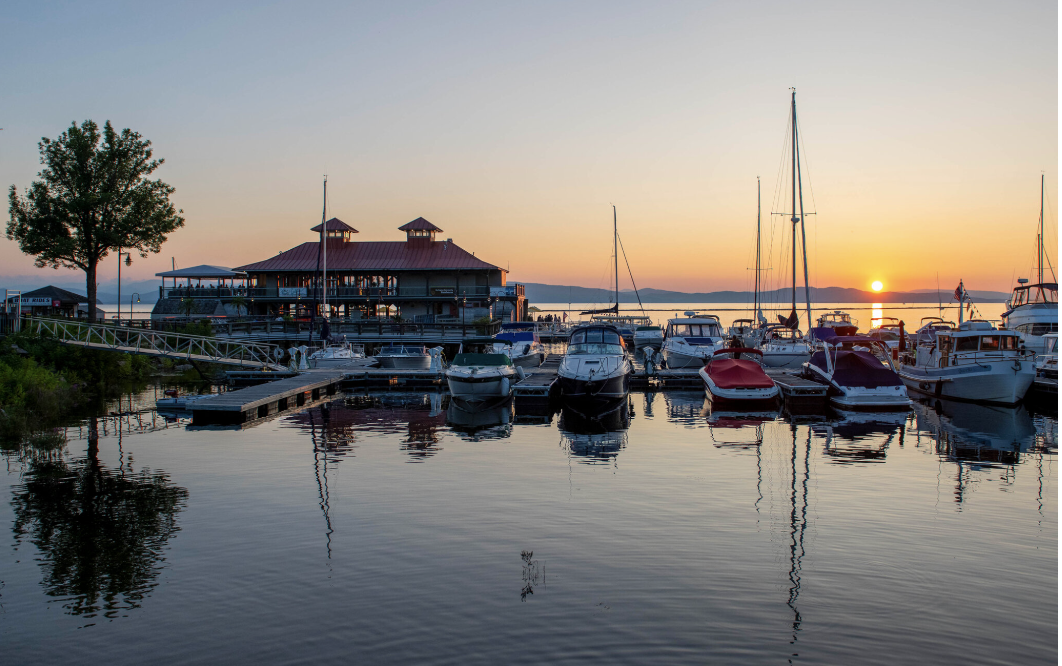 Burlington waterfront with Lake Champlain